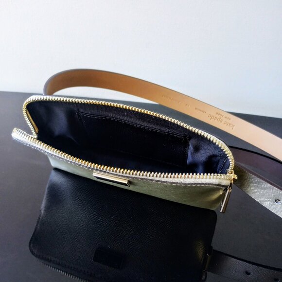 Kate Spade Women\'s Leather Logo  Belt Bag in Gorgeous Gold/Pale Polished Gold main image 5